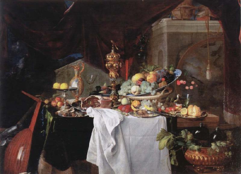 Jan Davidz de Heem Table with desserts oil painting picture
